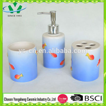 Natural Design Sea World Sea Fish Ceramic Bathroom Set